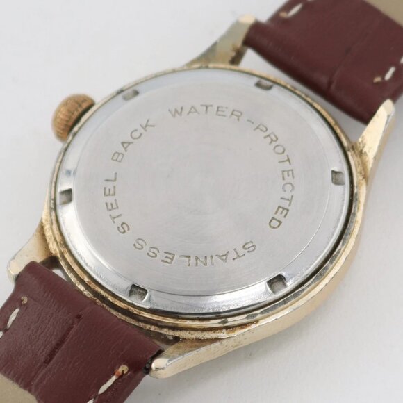 Vintage Delaware Reverse Tuxedo Men\'s Mechanical Wristwatch 1002 Swiss Gold Tone main image 4
